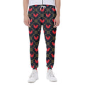 Red Rooster Pattern Print Joggers