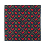 Red Rooster Pattern Print Silk Bandana