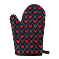Red Rooster Pattern Print Single Oven Mitt