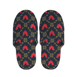 Red Rooster Pattern Print Slippers