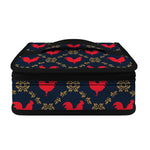 Red Rooster Pattern Print Small Lunch Bag