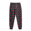 Red Rooster Pattern Print Sweatpants