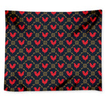 Red Rooster Pattern Print Tapestry