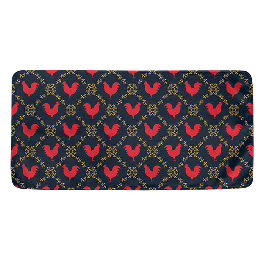 Red Rooster Pattern Print Towel