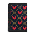 Red Rooster Pattern Print Trifold Wallet