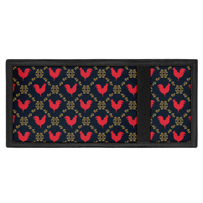 Red Rooster Pattern Print Trifold Wallet