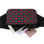 Red Rooster Pattern Print Waist Bag