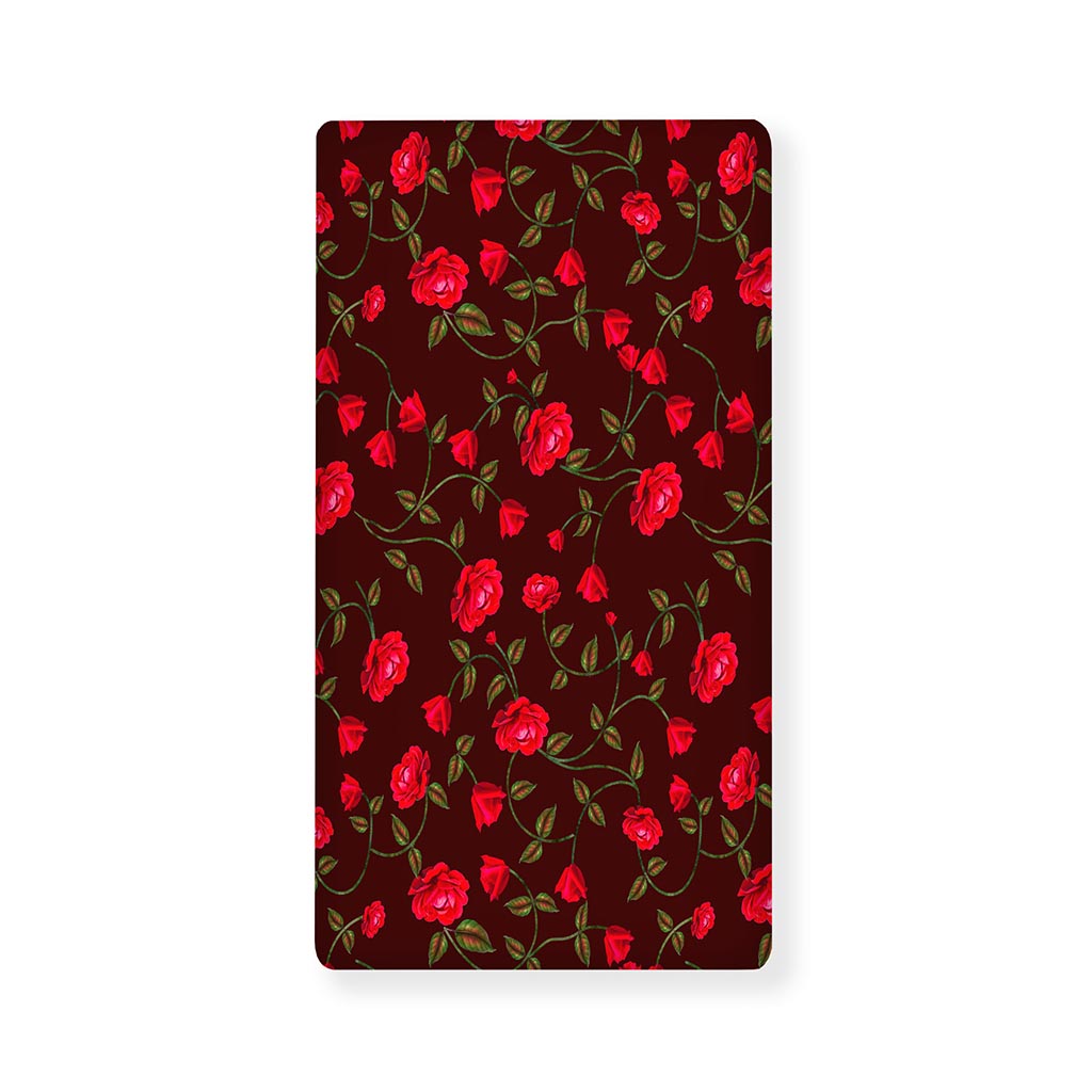 Red Rose Floral Flower Pattern Print Baby Crib Sheet