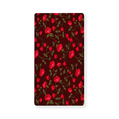 Red Rose Floral Flower Pattern Print Baby Crib Sheet