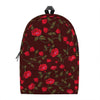 Red Rose Floral Flower Pattern Print Backpack