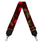 Red Rose Floral Flower Pattern Print Bag Strap