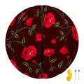 Red Rose Floral Flower Pattern Print Basketball