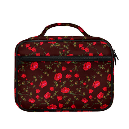 Red Rose Floral Flower Pattern Print Briefcase Bible Bag