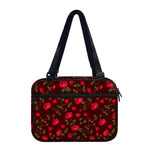 Red Rose Floral Flower Pattern Print Double Strap Bible Bag