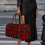 Red Rose Floral Flower Pattern Print Duffle Bag