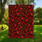 Red Rose Floral Flower Pattern Print Garden Flag