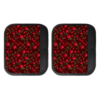 Red Rose Floral Flower Pattern Print Handle Covers