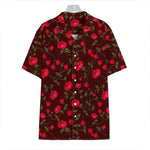 Red Rose Floral Flower Pattern Print Hawaiian Shirt