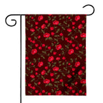 Red Rose Floral Flower Pattern Print House Flag