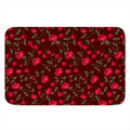 Red Rose Floral Flower Pattern Print Indoor Door Mat