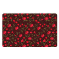 Red Rose Floral Flower Pattern Print Polyester Doormat