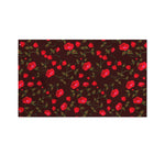 Red Rose Floral Flower Pattern Print Polyester Flag