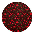 Red Rose Floral Flower Pattern Print Round Blanket