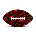 Red Rose Floral Flower Pattern Print Rugby Ball