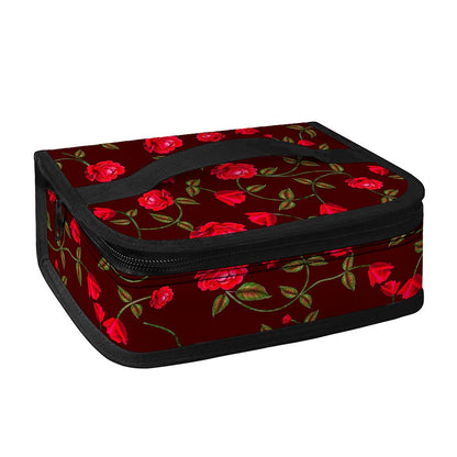 Red Rose Floral Flower Pattern Print Small Lunch Bag