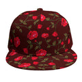 Red Rose Floral Flower Pattern Print Snapback Cap