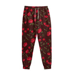 Red Rose Floral Flower Pattern Print Sweatpants
