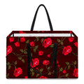 Red Rose Floral Flower Pattern Print Utility Tote Bag