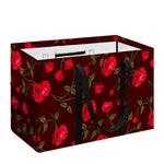 Red Rose Floral Flower Pattern Print Utility Tote Bag