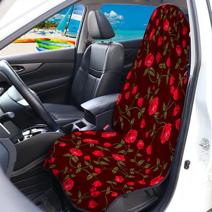 Red Rose Floral Flower Pattern Print Waterproof Car Seat Cover