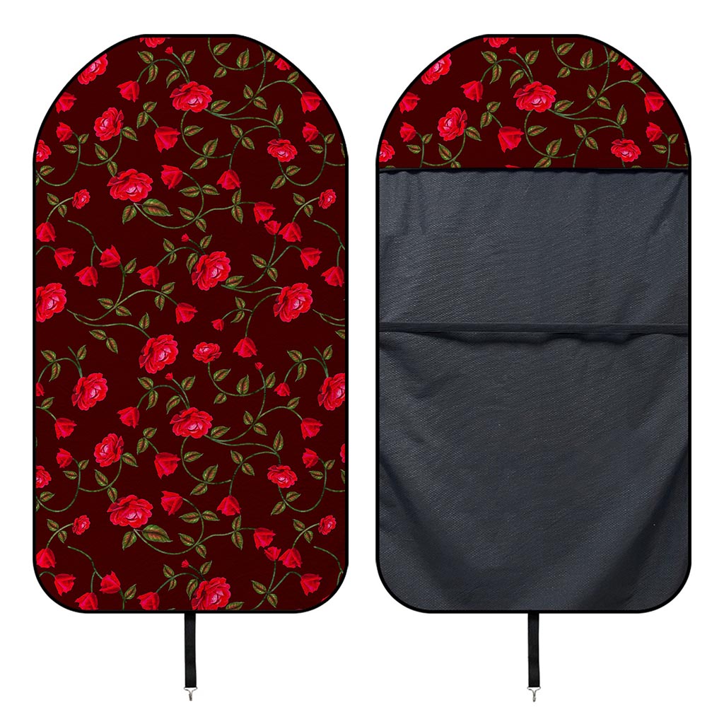 Red Rose Floral Flower Pattern Print Waterproof Car Seat Cover