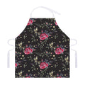 Red Rose Floral Pattern Print Adjustable Apron