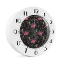 Red Rose Floral Pattern Print Alarm Clock