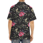 Red Rose Floral Pattern Print Aloha Shirt