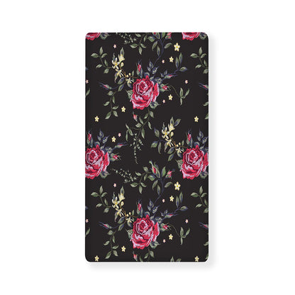 Red Rose Floral Pattern Print Baby Crib Sheet