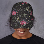 Red Rose Floral Pattern Print Baseball Cap