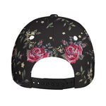 Red Rose Floral Pattern Print Baseball Cap