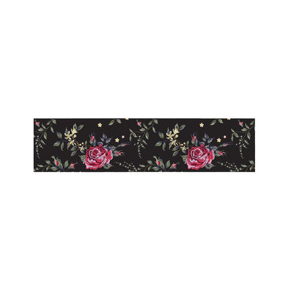 Red Rose Floral Pattern Print Bed Runner