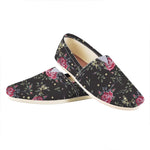 Red Rose Floral Pattern Print Casual Shoes