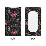 Red Rose Floral Pattern Print Changing Pad Cover
