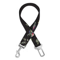 Red Rose Floral Pattern Print Dog Seat Belt