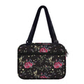 Red Rose Floral Pattern Print Double Strap Bible Bag