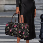 Red Rose Floral Pattern Print Duffle Bag