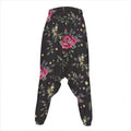 Red Rose Floral Pattern Print Hammer Pants