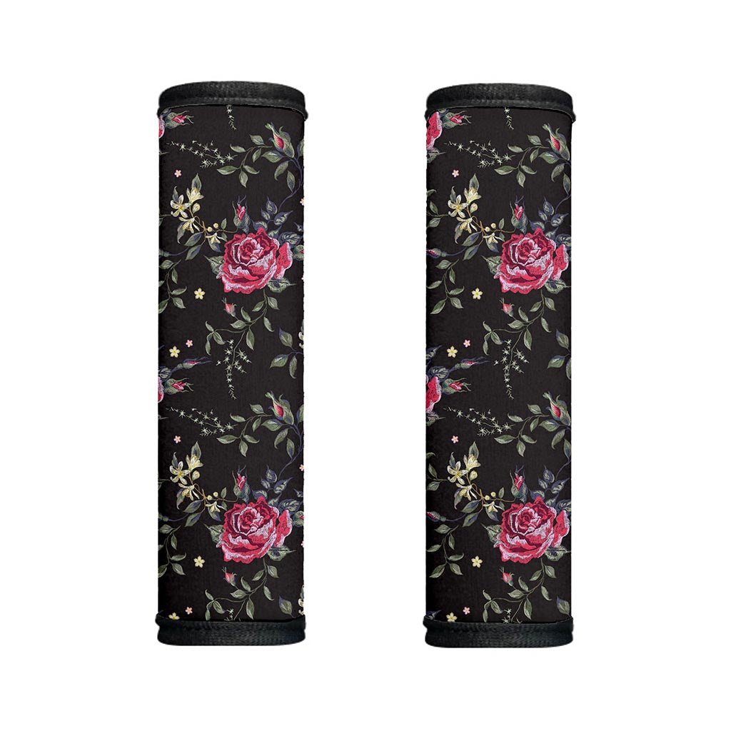 Red Rose Floral Pattern Print Handle Covers
