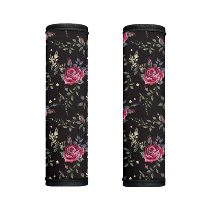 Red Rose Floral Pattern Print Handle Covers